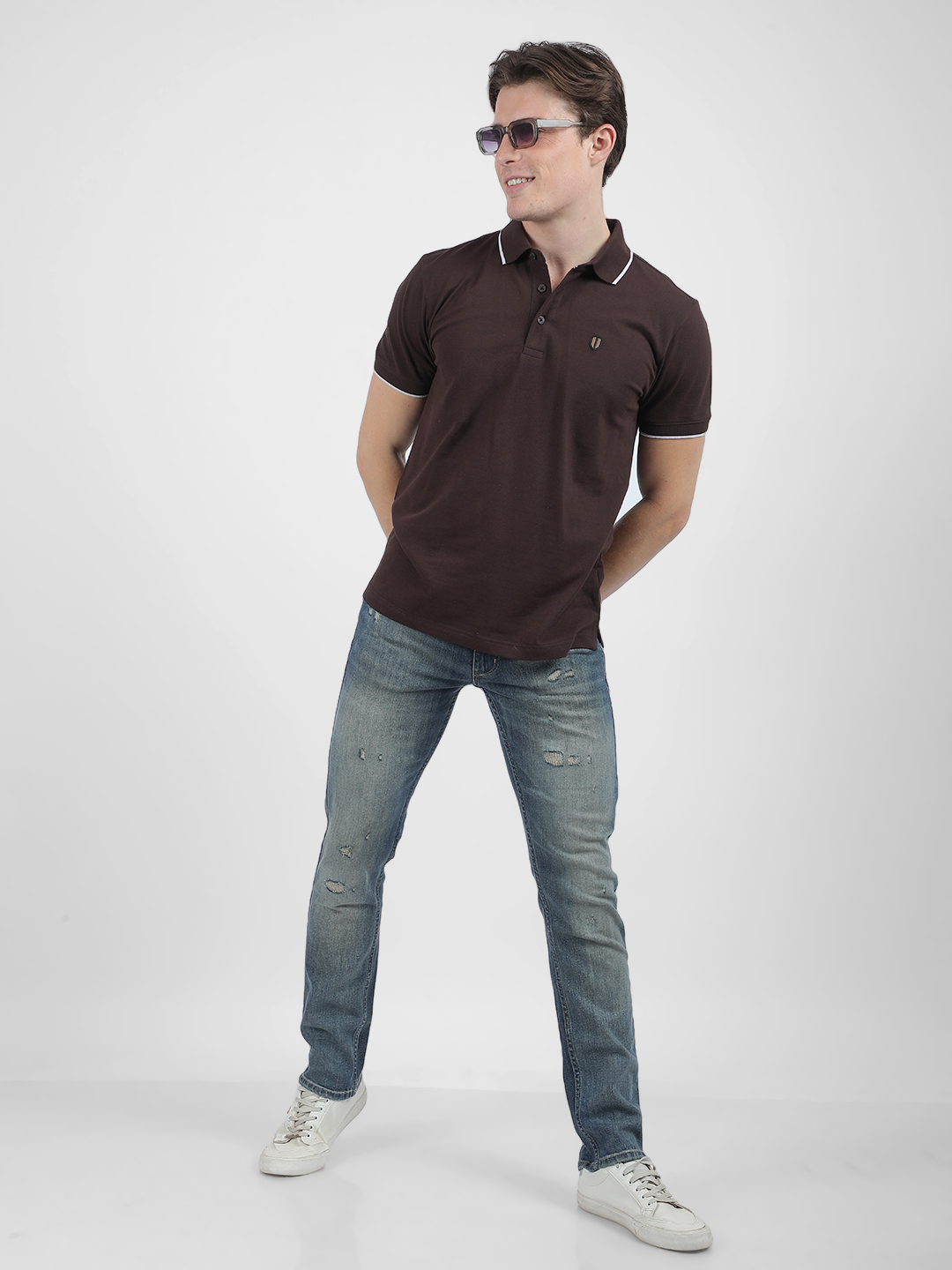 Numero Uno Men Chocolate Brown Polo T-Shirt